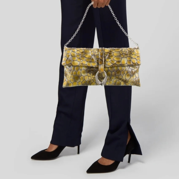 Liberty of London Croco Evening Clutch with Silver-tone Hardware - Picture 15 of 16